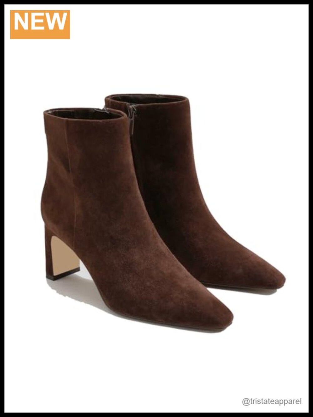 MICIFA Women's Ankle Boots Chunky Low Heel Square Toe Heeled Booties Side Zipper